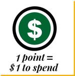 1 Point = 1$ to Spend