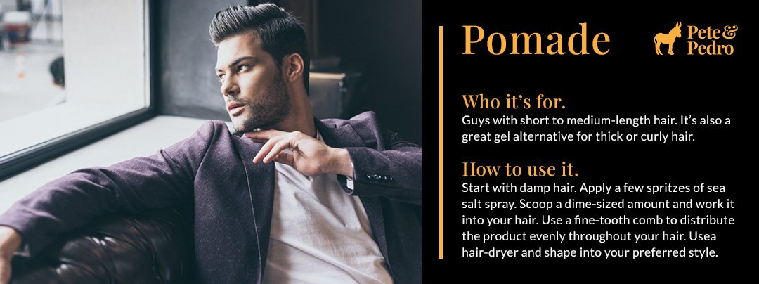 pomade how to use graphic